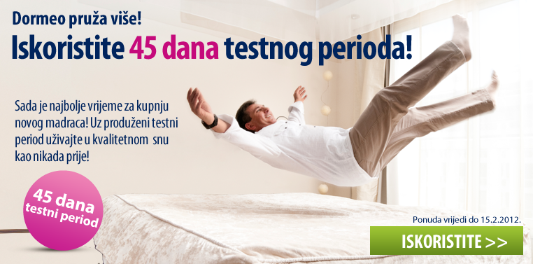 Testni period na madrace 45 dana