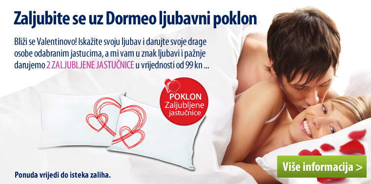 Valentinovo ponuda - poklon jastučnice uz kupovinu jastuka