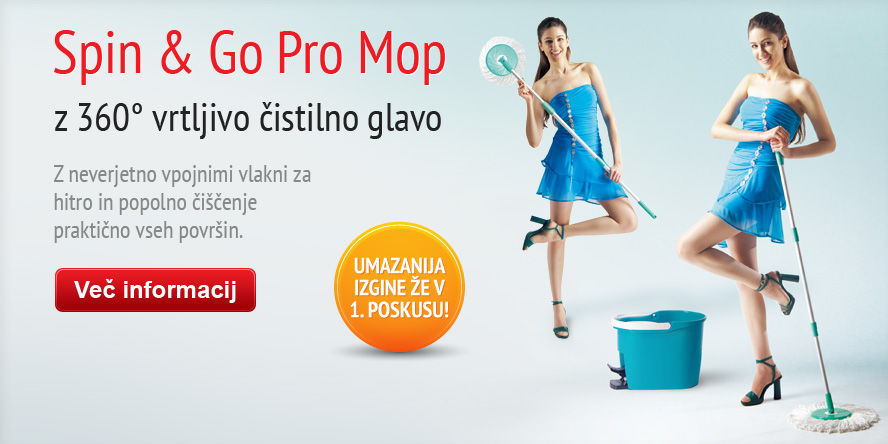 Spin&Go Pro Mop – pripomoček za suho in mokro čiščenje